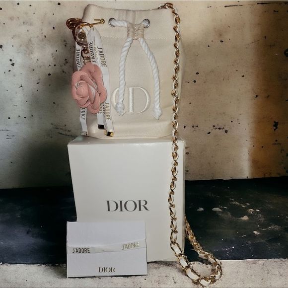 Dior Handbags - Christian Dior Drawstring Pouch With Authentic Dior Charm and a Crossbod…
